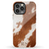 Custom Initials Cowhide iPhone Case